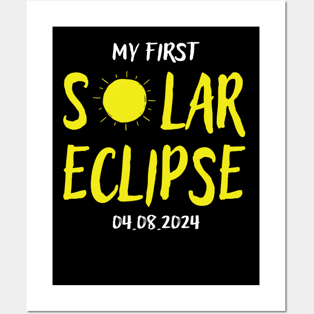 My First Total Solar Eclipse April 8th Toddler Kids Eclipse Wall Art by Uniqueify